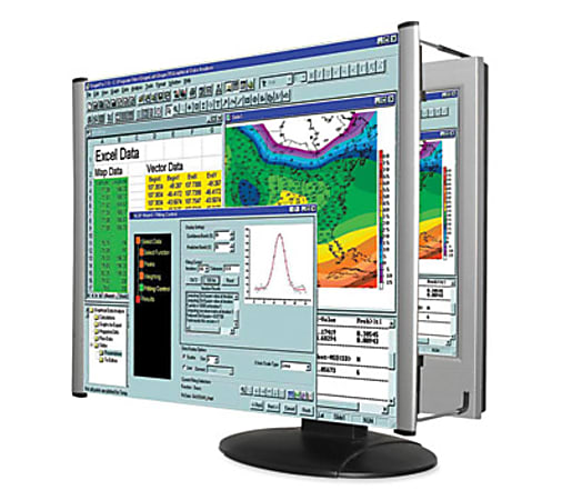 Kantek Lcd Monitor Magnifier Fits 15in Monitors - Magnifying Area 13.13" Width x 10.50" Length - Overall Size 11" Height x 7" Width