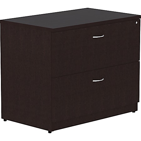 Lorell® Essentials 29-1/2"W x 22"D Lateral 2-Drawer File Cabinet, Espresso