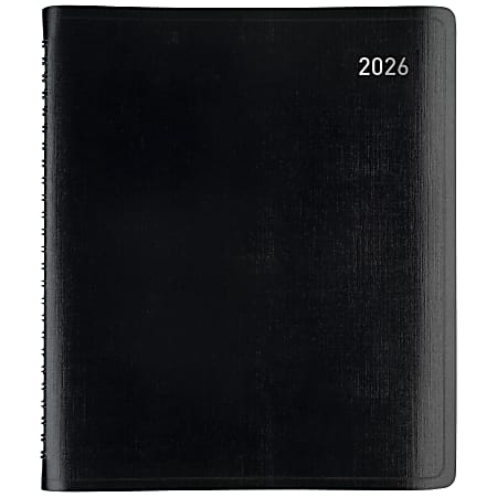 Office Depot Brand 13-Month Monthly Planner, 7" x 9", Black, January 2026 to January 2027, OD71110026