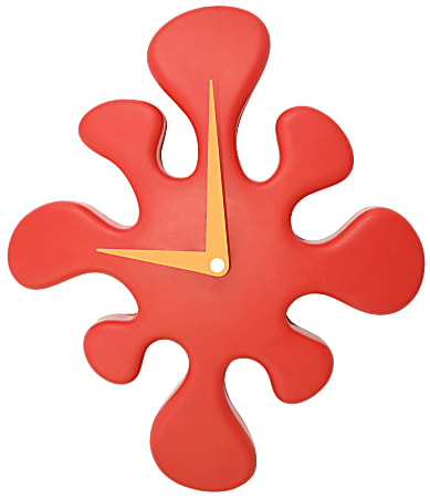 LumiSource Mini Splat Clock, Red
