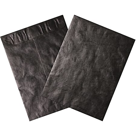 Office Depot® Brand Tyvek® Envelopes, 9" x 12", Black, Pack Of 100