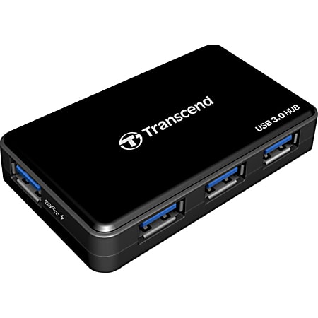 Transcend USB 3.0 4-port Hub - USB - External - 4 USB Port(s) - 4 USB 3.0 Port(s)