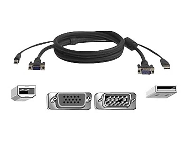 Belkin® Secure KVM Cable Kit, USB, TAA, 10'