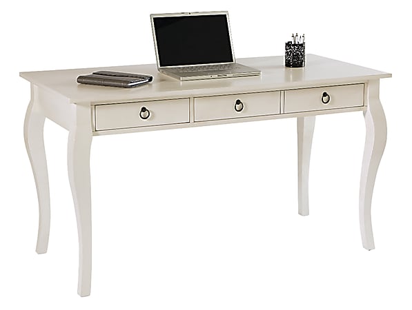 Realspace® Lakeview Writing Desk, 30"H x 52"W x 26"D, Antique White