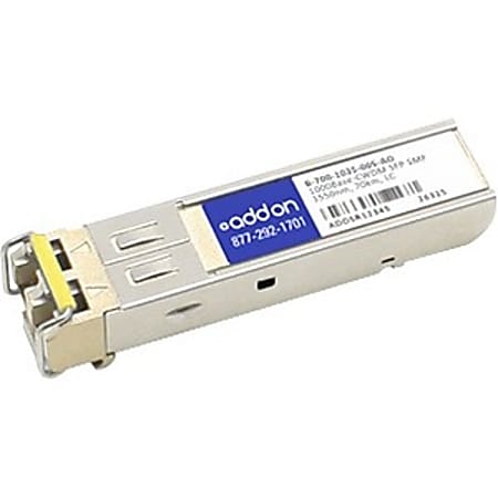 AddOn Ciena B-700-1035-005 Compatible TAA Compliant 1000Base-CWDM SFP Transceiver (SMF, 1550nm, 70km, LC) - 100% compatible and guaranteed to work