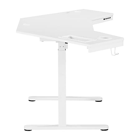 Office Star Stealth Sit to Stand Electric 48 W Adjustable Height Corner ...