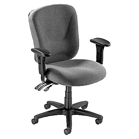 Lorell® Accord Series Mid-Back Fabric Task Chair, Gray