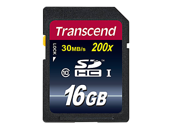 Transcend - Flash memory card - 16 GB - Class 10 - SDHC