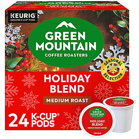 Green Mountain Coffee Roasters&reg; Single-Serve Coffee K-Cup&reg; Pods, Holiday Blend, Carton Of 24