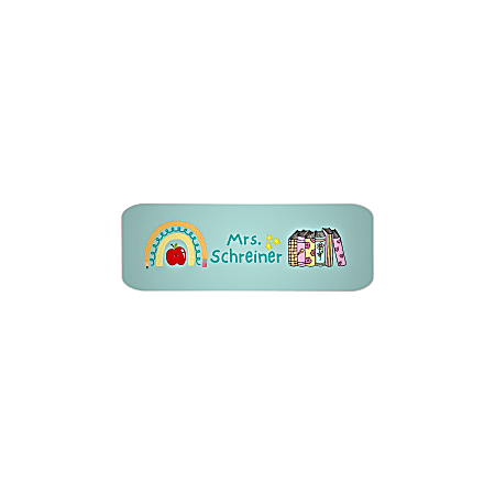 Custom Full Color Name Badge/Tags With Snap-On Clear Protective Cover, 1" X 3"