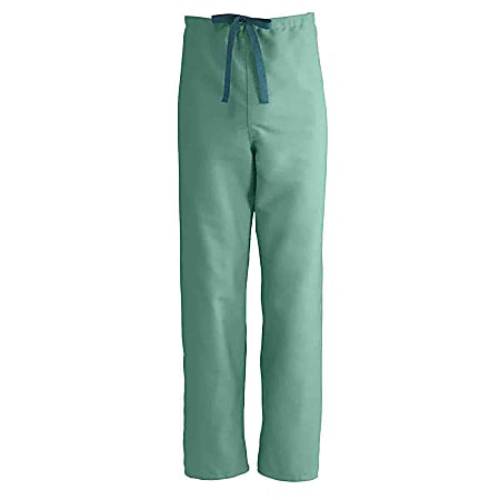 Medline ComfortEase™ Unisex Reversible Drawstring Scrub Pants, 3X, Jade