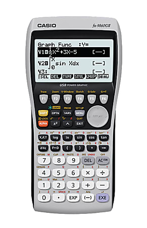 Casio FX-9860GII Graphing Calculator - 8 Line(s) - 21 Digits - LCD - Battery Powered