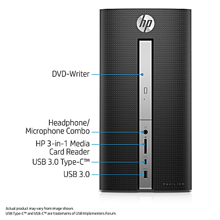HP Pavilion 570 p020 Desktop PC Intel Core i5 8GB Memory 1TB Hard