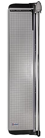 United Commercial Rotary Paper Trimmer With Stand And Fabric Catch Tray, 51&rdquo;, Silver