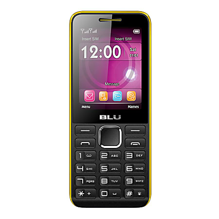 BLU Tank II T193 Cell Phone, Black/Yellow