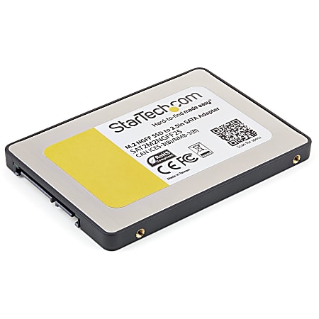 Personas con discapacidad auditiva Escándalo Paja StarTech.com M.2 NGFF SSD to 2.5in SATA III Adapter Up to 6 Gbps M.2 SSD  Converter to SATA with Protective Housing SAT2M2NGFF25 Storage controller M.2  SATA 6Gbs 600 MBps SATA black -