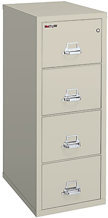 FireKing 25 D Vertical 4 Drawer Letter Size Fireproof File Cabinet