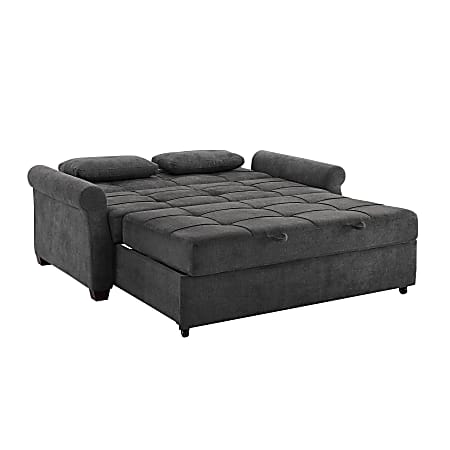 Lifestyle Solutions Serta Henley Convertible Sofa Queen Size 39 3 5 H x 72 3 5 W x 37 3 5 D Gray