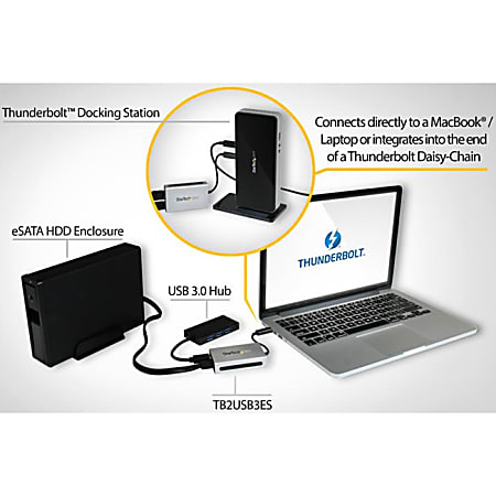Thunderbolt to eSATA plus USB Adapter Silver