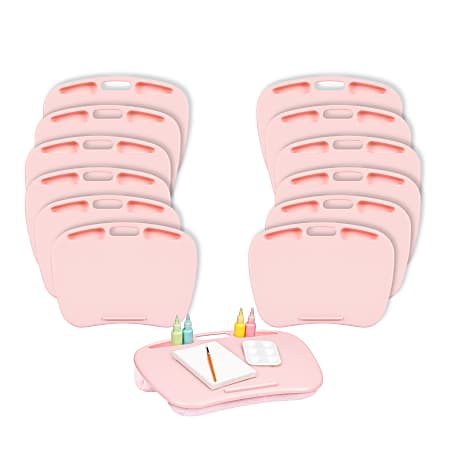 LapGear MyDesk Lap Desks, 18-1/2" x 19-15/16", Rose Quartz, Pack Of 12 Desks