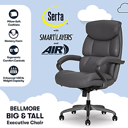 Serta SmartLayers Bellmore Big TallErgonomic Executive Office