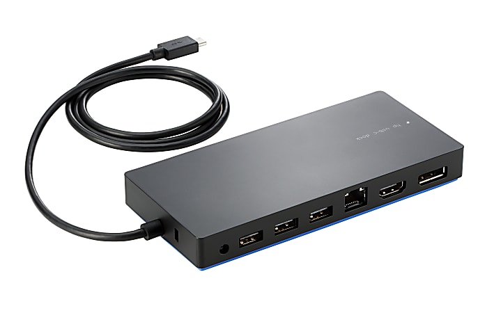 HP USB-C™ Dock, 2.8"H x 9.3"W x 6.1"D, Y0K80AA#ABA
