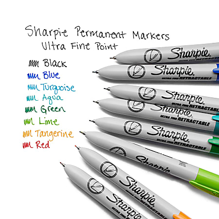 Sharpie Retractable Permanent Markers Ultra Fine Point Assorted