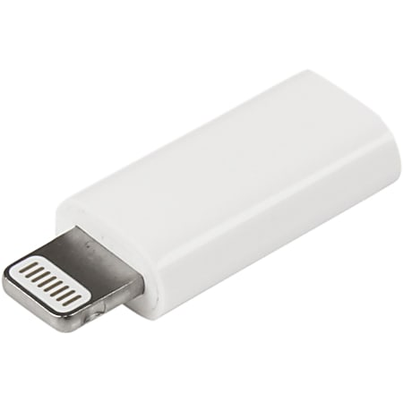 StarTech.com White Apple 8-pin Lightning Connector to Micro USB Adapter for iPhone / iPod / iPad - Charge or Sync your iPhone, iPod, or iPad using a Micro USB cable - Apple Lightning to Micro USB Adapter - Lightning Connector Adapter