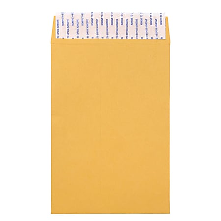 JAM Paper® Envelopes, 6" x 9", Peel & Seal Closure, Brown Kraft, Pack Of 500 Envelopes