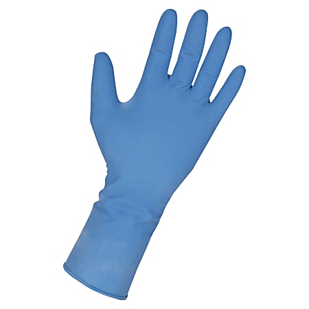 Genuine Joe Max Protection Industrial Powder Free Latex Gloves Large 14 ...