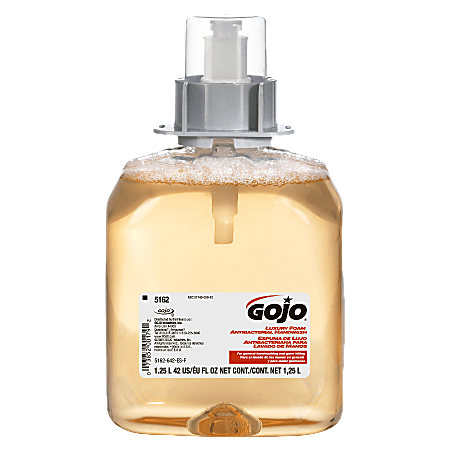 GOJO® Antibacterial Foam Hand Soap For FMX-12 Dispensers, Orange Blossom Scent, 42.3 Oz, Carton Of 3 Bottles