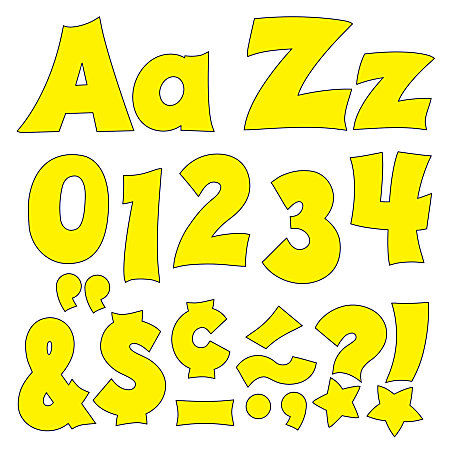 TREND Ready Letters®, Friendly Uppercase/Lowercase Combo, 4", Yellow, Pack Of 226