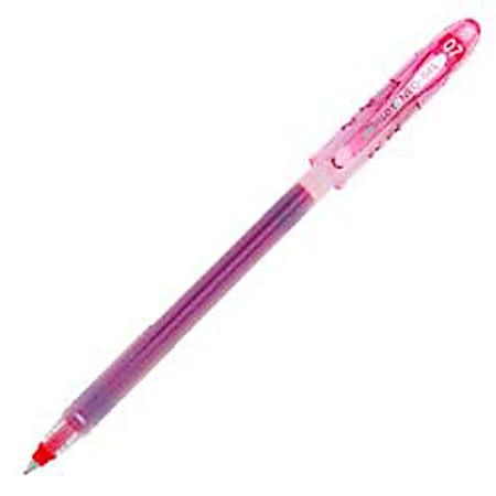 Pilot® Neo-Gel Rollerball Pens, Fine Point, 0.7 mm, Clear Barrel, Red Ink, Pack Of 12