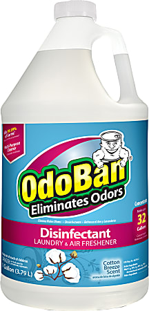 OdoBan Odor Eliminator Disinfectant Concentrate, Cotton Breeze Scent, 128 Oz Bottle