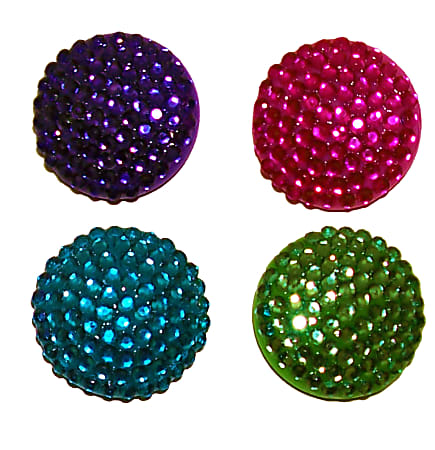 Inkology Glam Rocks Magnets, 1-1/4&quot;, Assorted Colors, 4