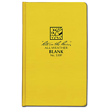 Rite In The Rain All Weather Bound Notebooks, 4-3/8" x 7-1/4", 160 Pages (80 Sheets), Yellow, Pack Of 6 Notebooks