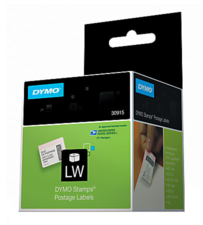 DYMO® LabelWriter® DYMO Stamps® Internet Postage Labels, 30915 , Rectangle, 1 5/8" x 1 1/4", White, Roll Of 200 Stamps