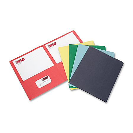 SKILCRAFT® Double-Pocket Portfolios, 30% Recycled, Assorted Colors, Box Of 15 (AbilityOne 7510-01-316-2302)