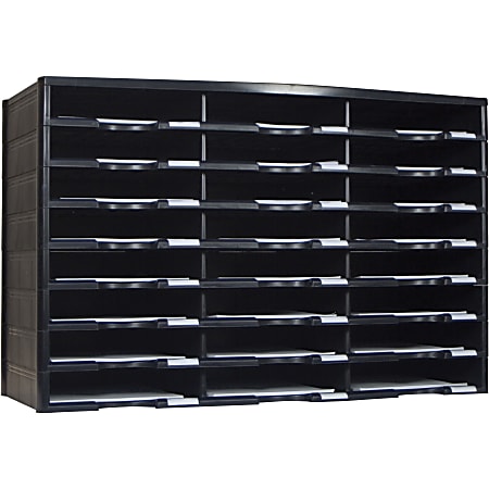Storex Stackable Literature Sorter - 12000 x Sheet - 24 Compartment(s) - 9.50