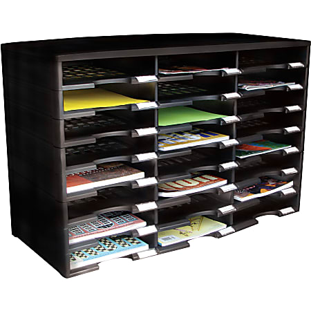 Storex Stackable Literature Sorter - 12000 x Sheet - 24 Compartment(s) - 9.50