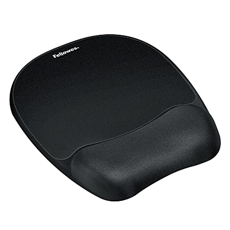 Fellowes Gel Wrist RestMouse Pad Fabric Black - Office Depot