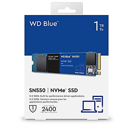 Western Digital Blue™ SN550 NVMe Internal SSD, 1TB, Blue