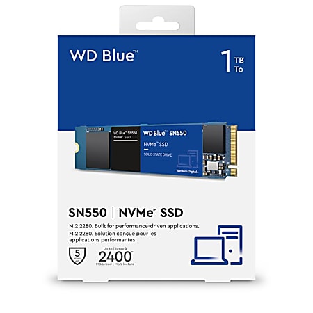 Western Digital Blue SN550 NVMe Internal SSD 1TB Blue