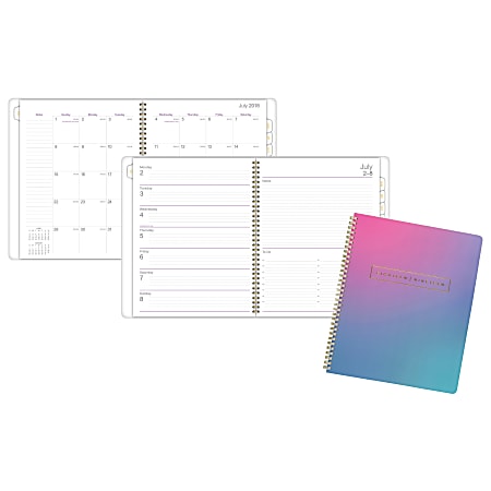 AT-A-GLANCE® Ariel Premium 13-Month Weekly/Monthly Planner, 8 1/2" x 11", Multicolor, July 2018 to July 2019