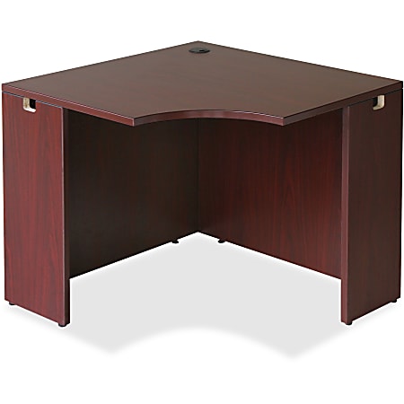 Lorell® Essentials 36"W Corner Desk, Mahogany