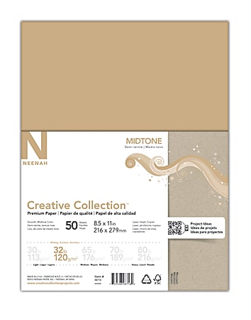 Neenah Creative Collection Midtone Specialty Paper Letter Size 8 12 x 11  FSC Certified Pink Pack Of 50 Sheets - Office Depot