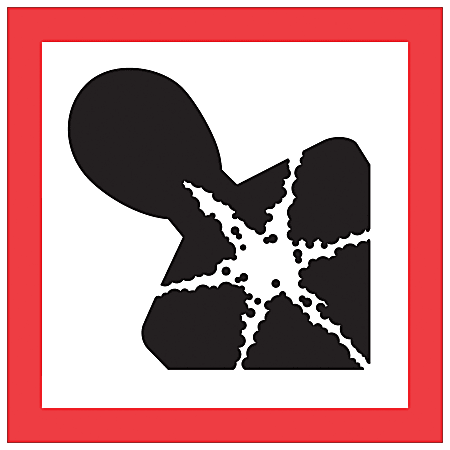 Tape Logic® Pictogram Labels, Health Hazard, DL4240, Square, 2" x 2", Red/White/Black, Roll Of 500