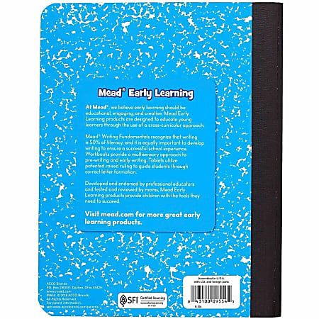 Mead K 2 Classroom Primary Journal 7 12 x 9 45 100 Sheets Assorted