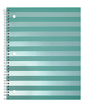 Divoga® Metallic Pop Notebook, 8 1/2" x 10 1/2", College Ruled, Assorted Designs, 80 Sheets