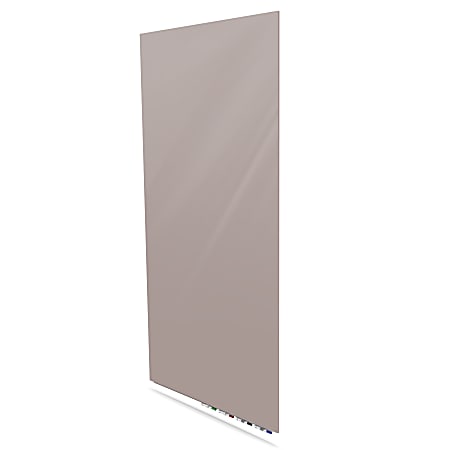 Ghent Aria Low-Profile Magnetic Glass Whiteboard, 48" x 120", Lilac Gray